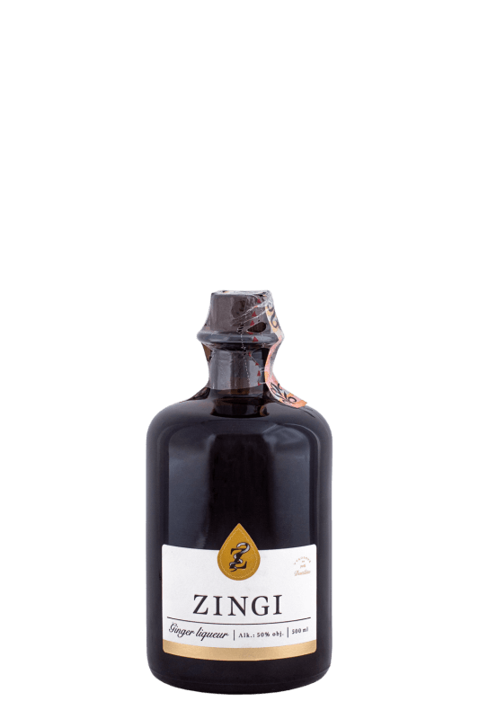 Zingi Alkoholický Zázvorový Likér 50% 0,5l (čistá fľaša)